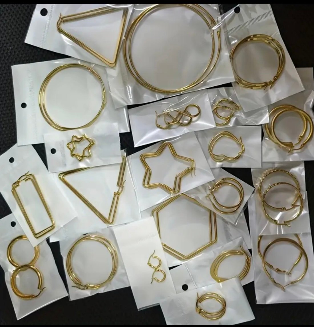 20 Pairs Of Random Fashion Stainless Steel Earrings